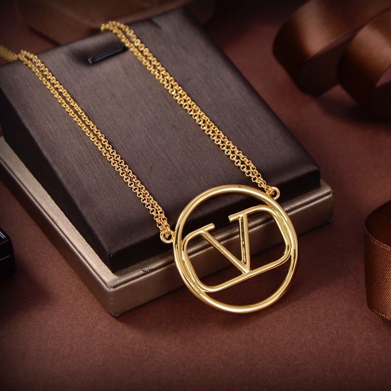 Letter Pendant Double Necklace