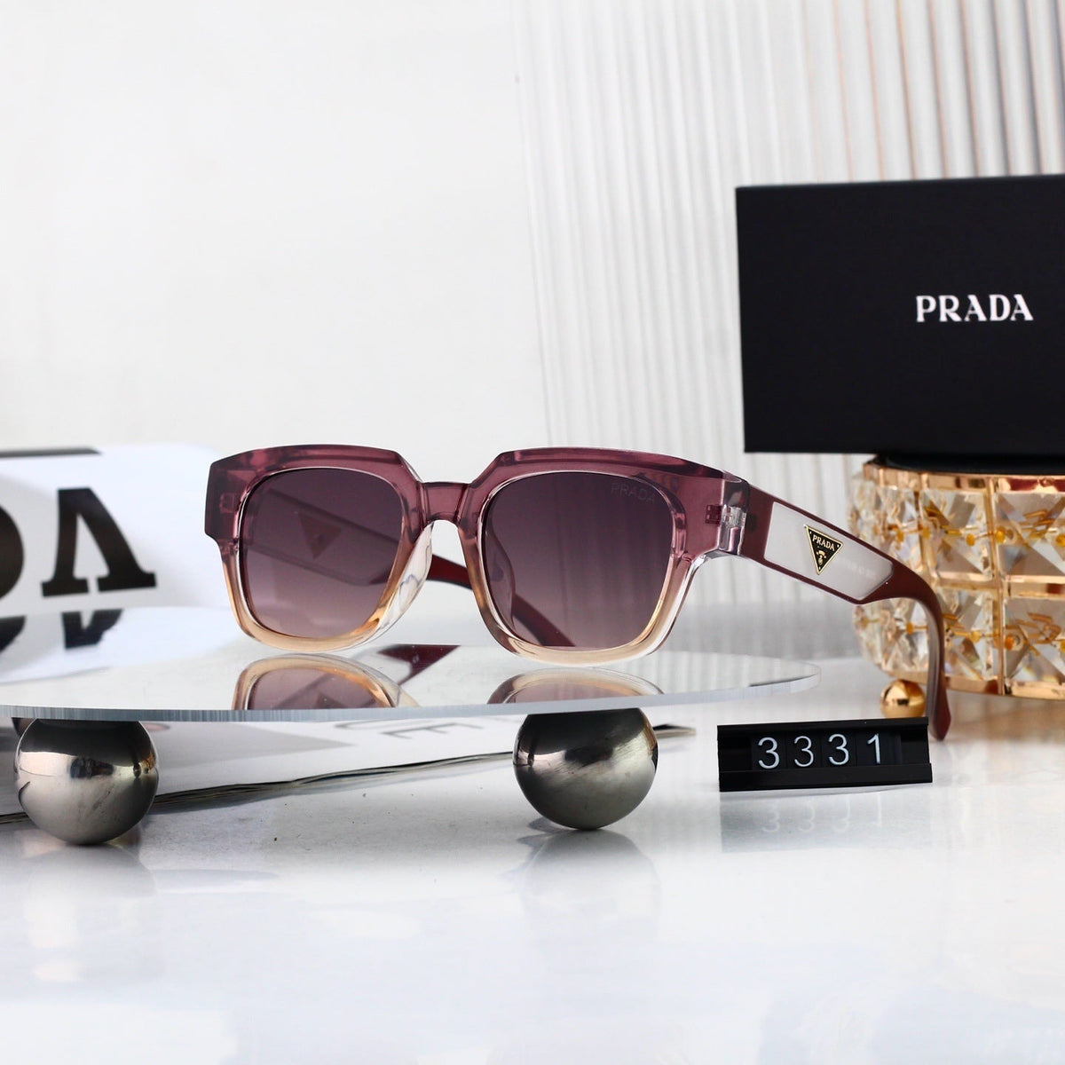 Casual Metal Polygon Sunglasses Fashion Streetwear 3331