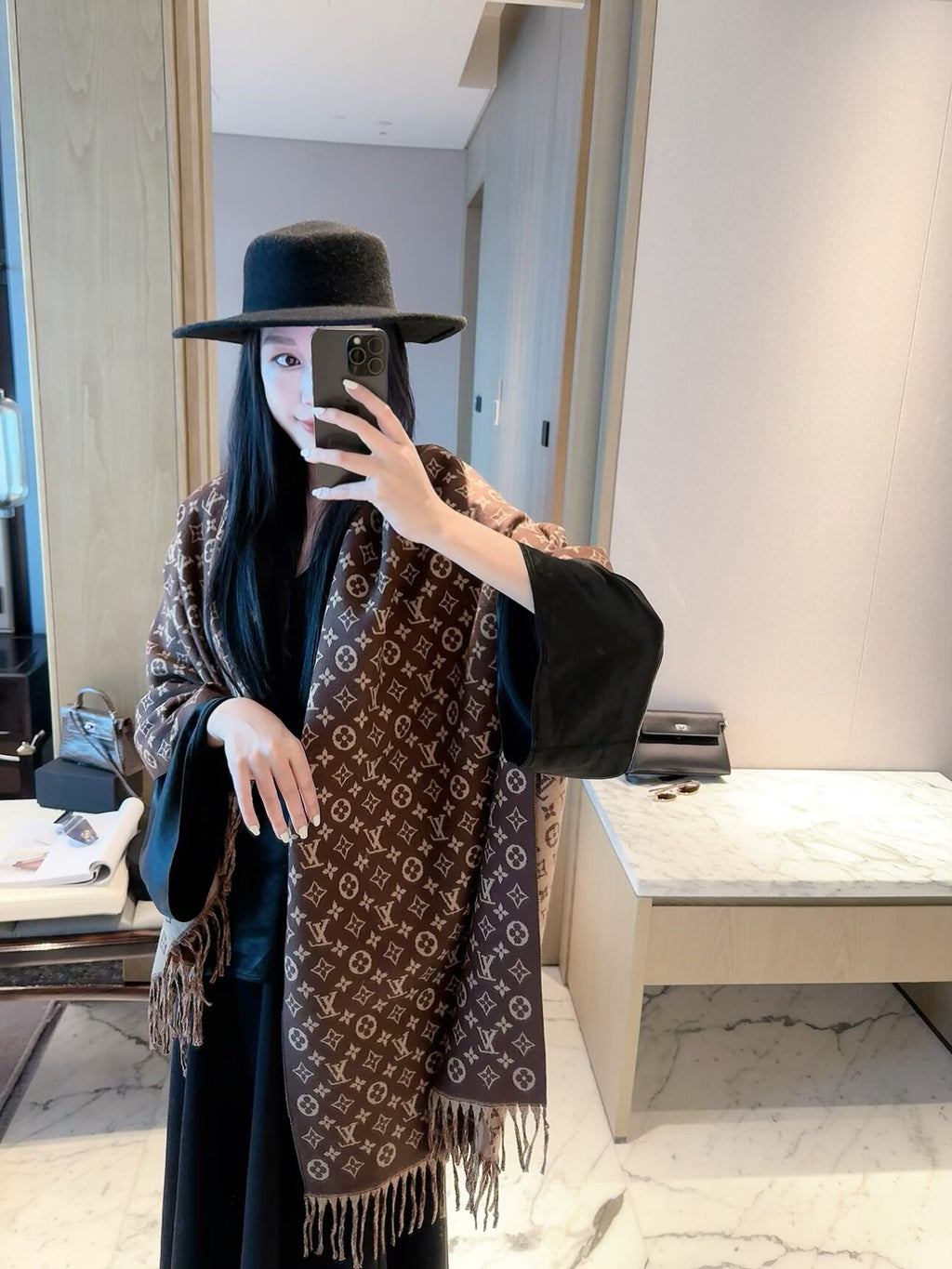 ✨ 2026 New Classic Heritage Jacquard Cashmere Scarf – Timeless Quiet Luxury