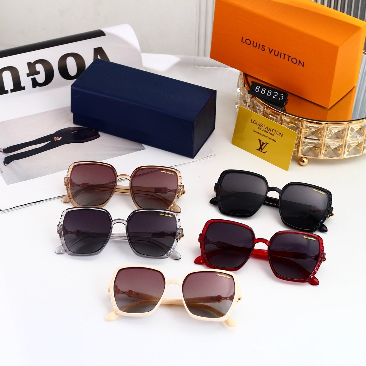 Vintage Oversized Fashion Sunglasses in Multiple Colors 68823