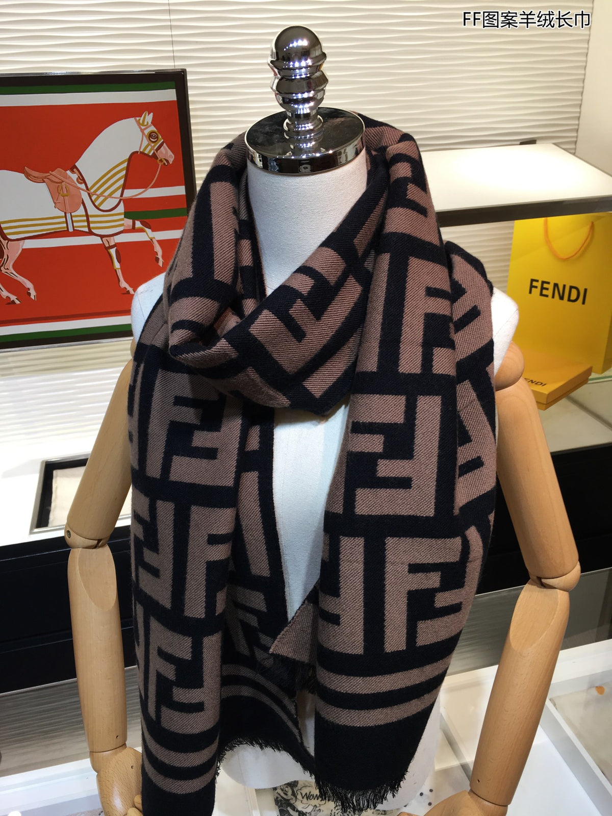 💖✨😘👍 New Geometric Jacquard Wool & Silk Long Scarf 💟