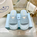 Woven Triangle Logo Slippers