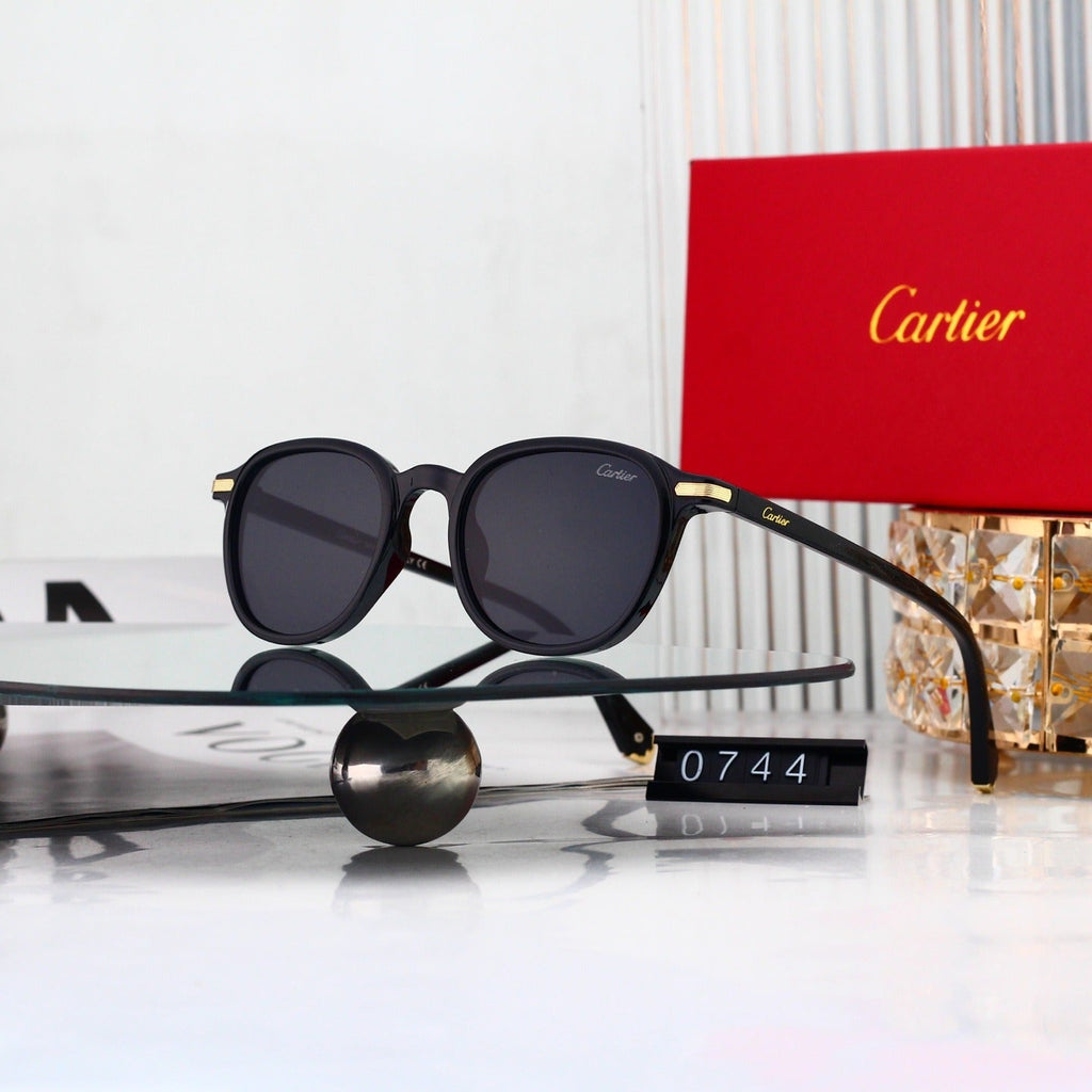 9 Color Round Acetate Sunglasses 0744