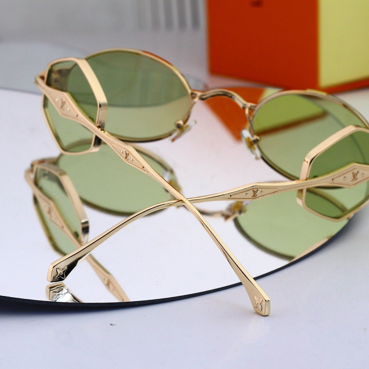 6 Color Vintage Round Metal Sunglasses 4141