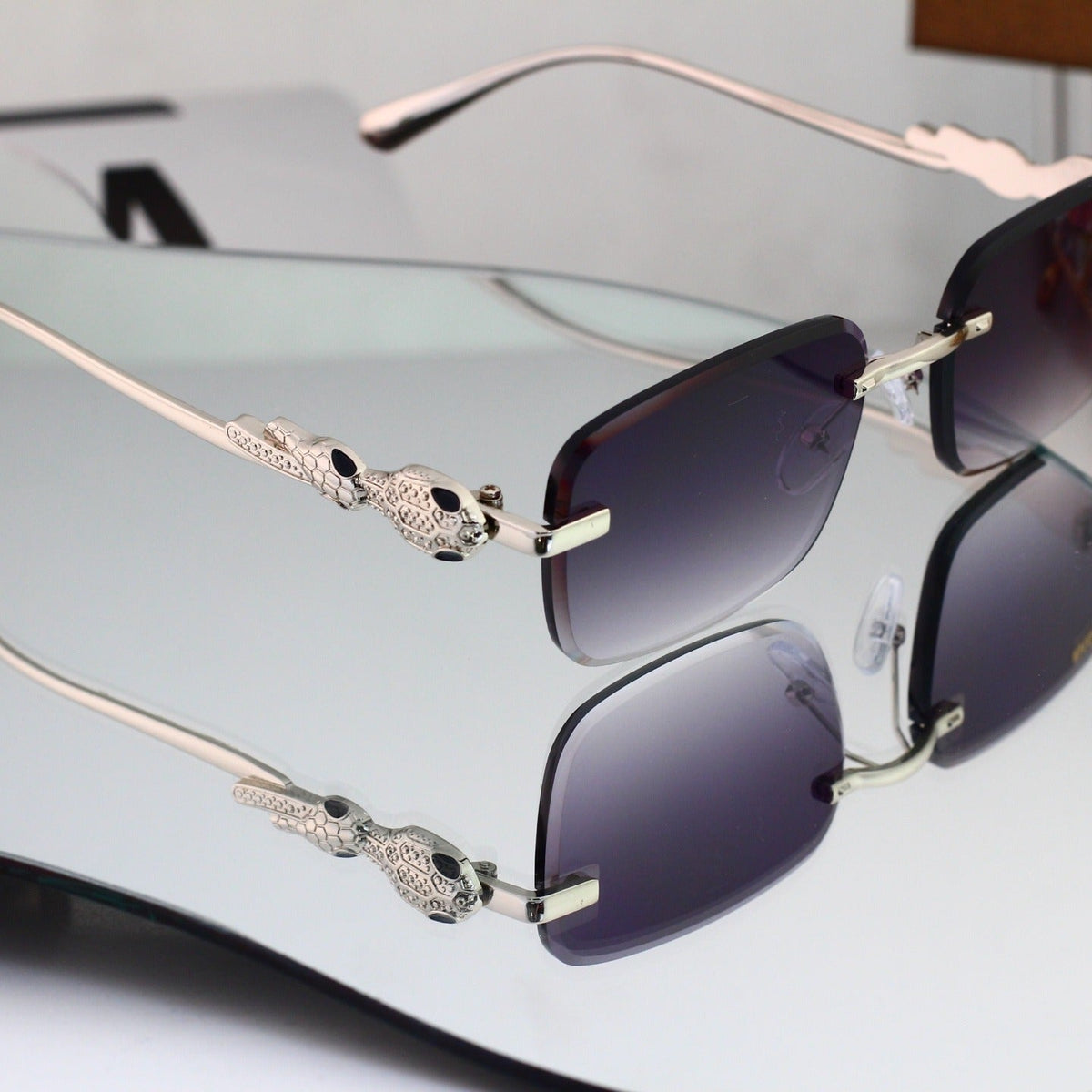 6 Color Rimless Square Serpent Sunglasses