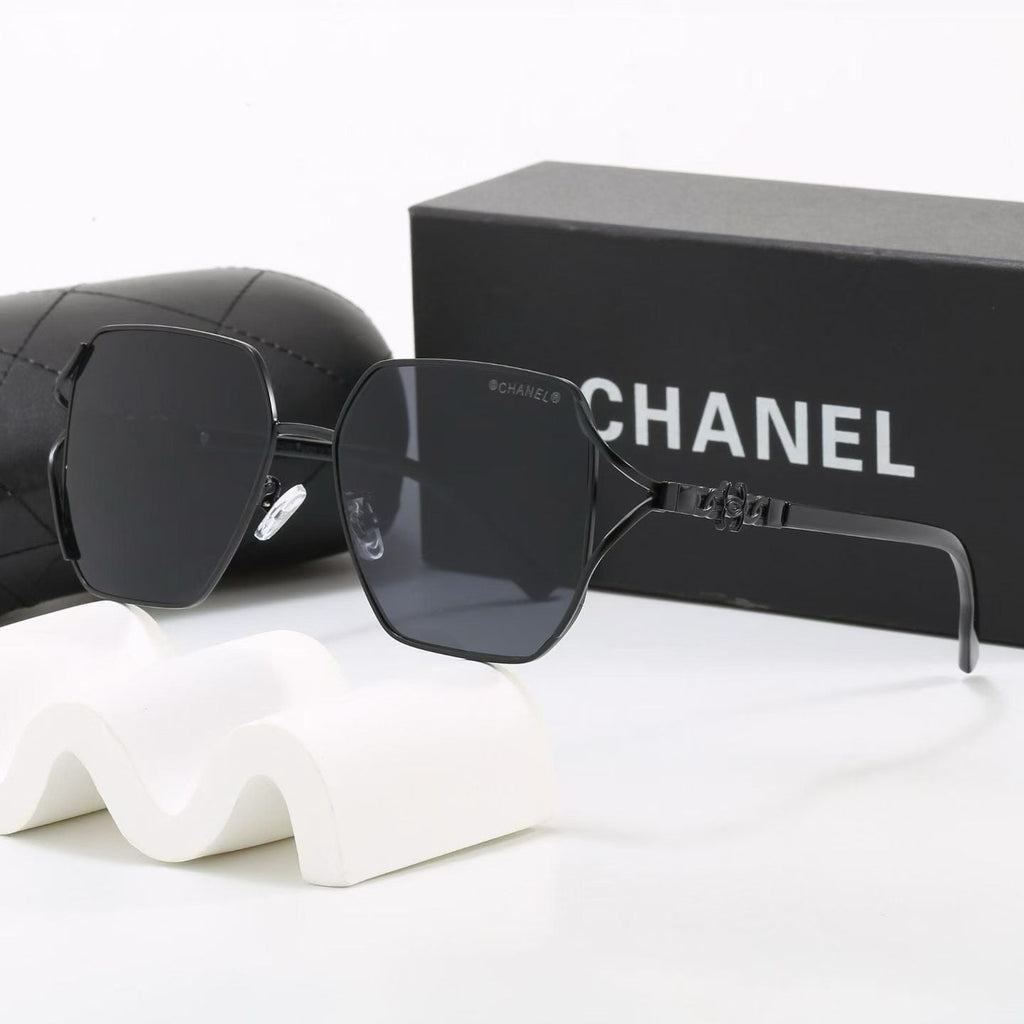 7 Color Hexagon Metal Decor Sunglasses