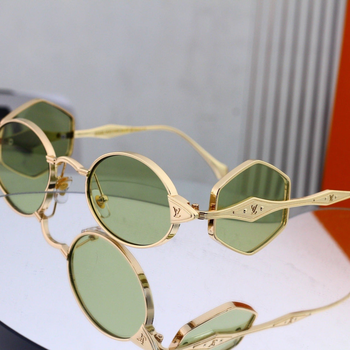 6 Color Vintage Round Metal Sunglasses 4141
