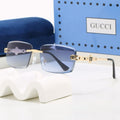 7 Color Rimless Square Interlocking Metal Sunglasses